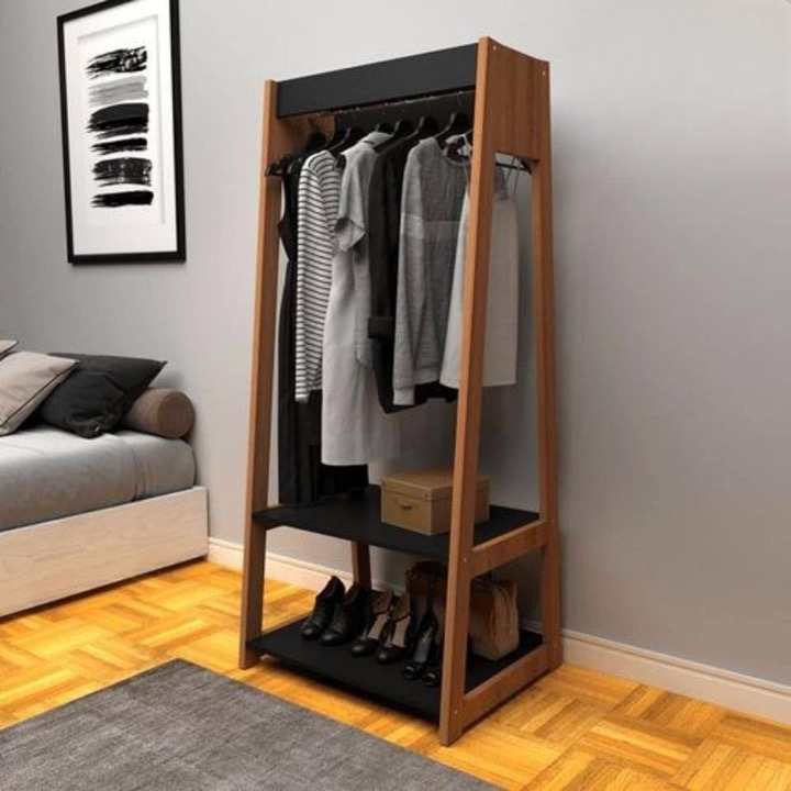 Wooden clothes stand