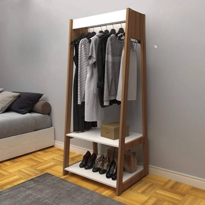 Wooden clothes stand