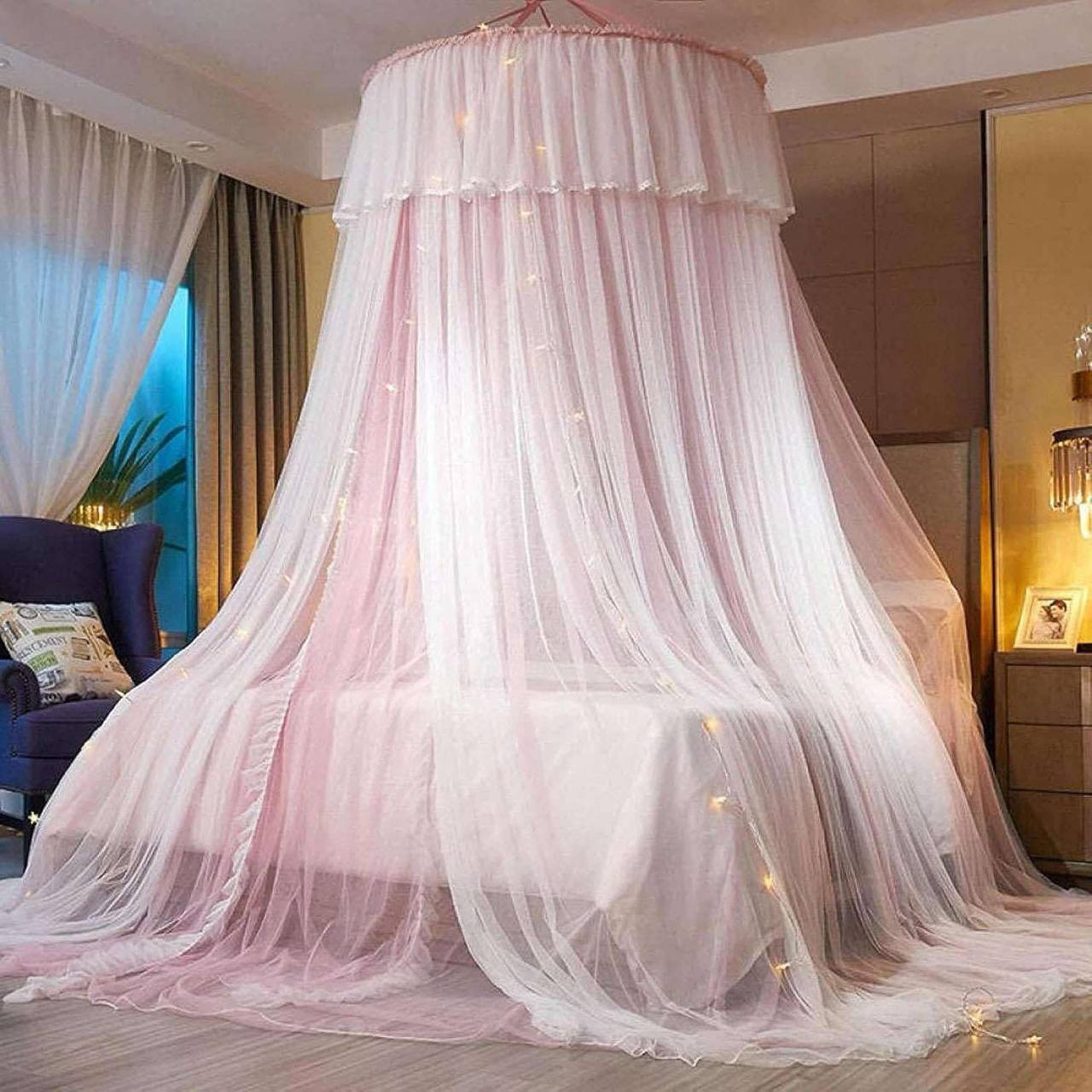 Double king bed curtain