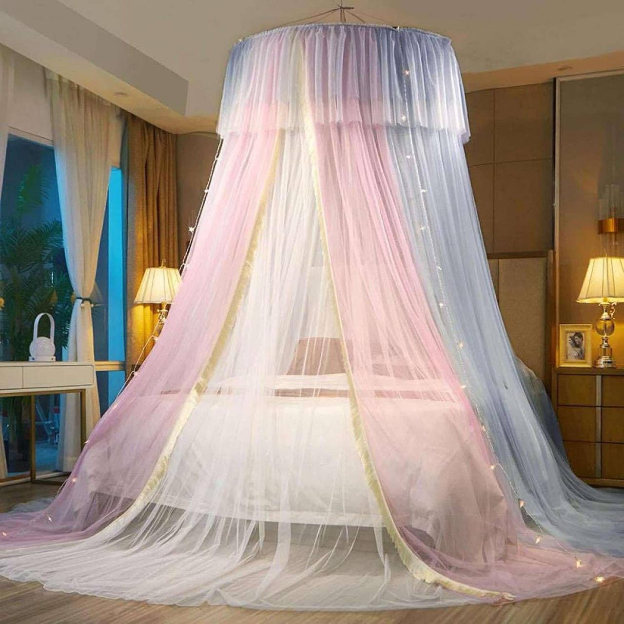 Double king bed curtain